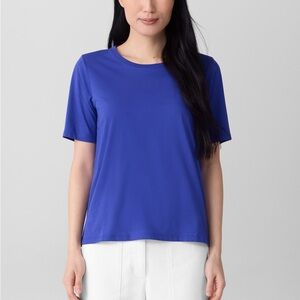 Eileen Fisher Slim Fit Crew Neck Short Sleeve Organic Cotton T-Shirt, S